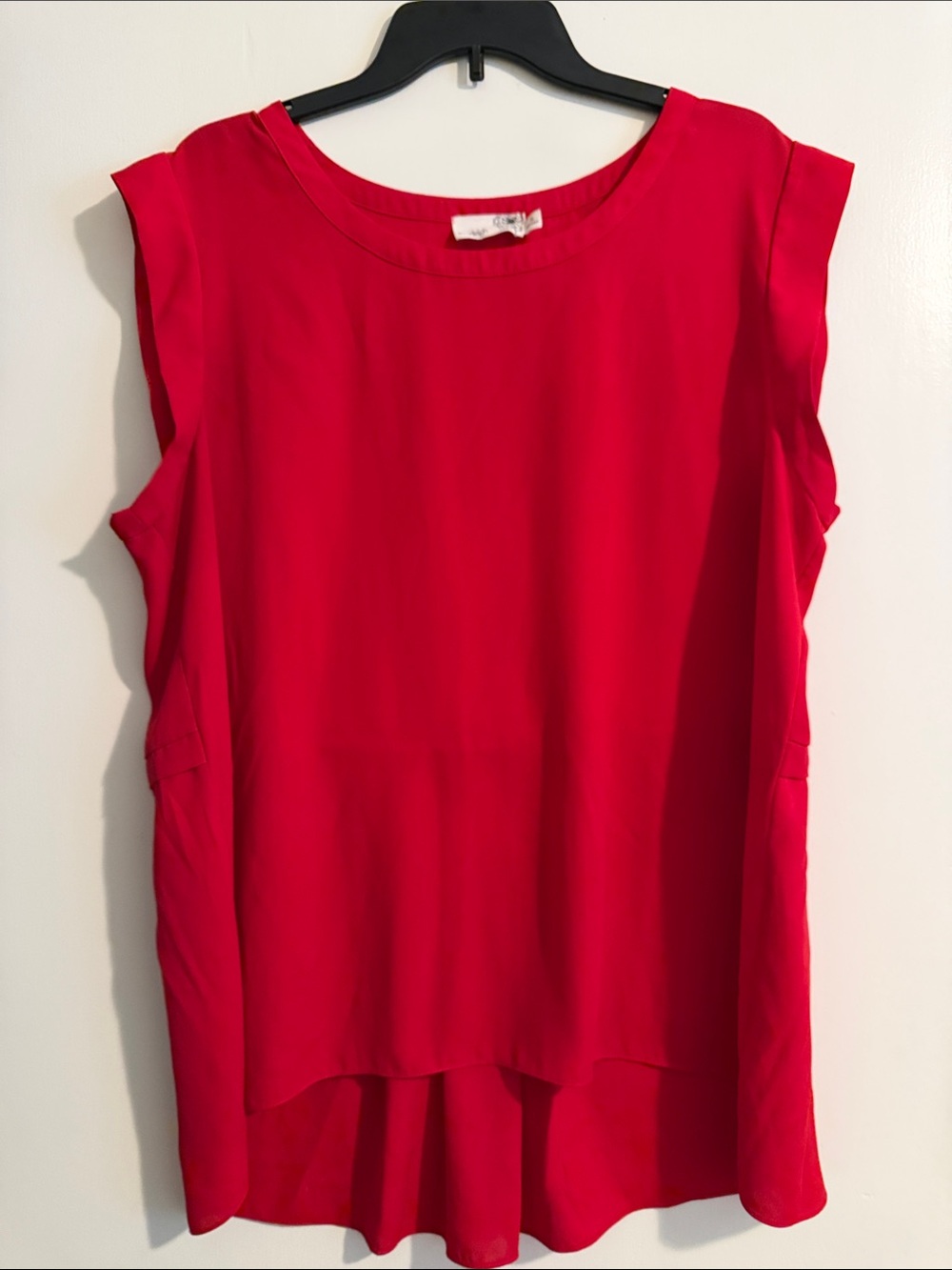 everleigh Bright Red Sleeveless High-Low Camisole